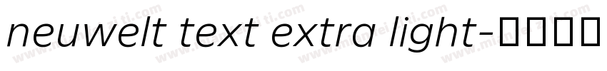 neuwelt text extra light字体转换